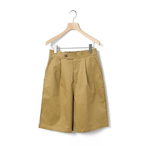 【ミディウミ/MidiUmi】のタックショートパンツ インテリア・キッズ・メンズ・レディースファッション・服の通販 founy(ファニー) 　ファッション　Fashion　レディースファッション　WOMEN　パンツ　Pants　ハーフ / ショートパンツ　Short Pants　ストレッチ　Stretch　ベーシック　Basic　ベージュ|ID: prp329100004523657 ipo3291000000031999325