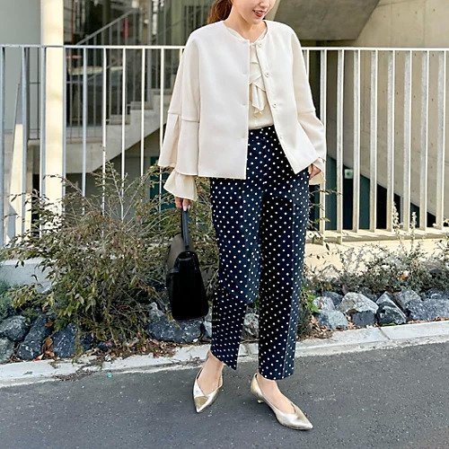 【ノーリーズ/NOLLEY'S】の《セットアップ対応》ウォッシャブルストレッチドットジャガードテーパードスリムパンツ 人気、トレンドファッション・服の通販 founy(ファニー) 　ファッション　Fashion　レディースファッション　WOMEN　セットアップ　Setup　パンツ　Pants　2025年　2025　2025春夏・S/S　Ss,Spring/Summer,2025　ジャケット　Jacket　ストレッチ　Stretch　スリム　Slim　セットアップ　Set Up　エレガント 上品　Elegant　人気　Popularity　other-2|ID: prp329100004523660 ipo3291000000031999340