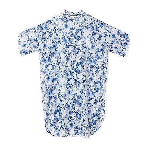 【ミズイロ インド/mizuiro ind】のフラワープリントスタンドカラーシャツワンピース 人気、トレンドファッション・服の通販 founy(ファニー) 　ファッション　Fashion　レディースファッション　WOMEN　ワンピース　Dress　シャツワンピース　Shirt Dresses　スリット　Slit　フラワー　Flower　プリント　Print　夏　Summer　other-3|ID: prp329100004523669 ipo3291000000031999401