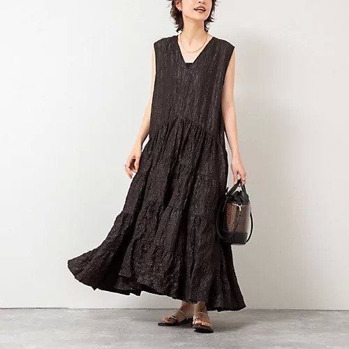 【ノーリーズ/NOLLEY'S】のVネックボリュームワンピース インテリア・キッズ・メンズ・レディースファッション・服の通販 founy(ファニー) https://founy.com/ ファッション Fashion レディースファッション WOMEN ワンピース Dress 2025年 2025 2025春夏・S/S Ss,Spring/Summer,2025 ロング Long エレガント 上品 Elegant |ID: prp329100004523671 ipo3291000000031999409