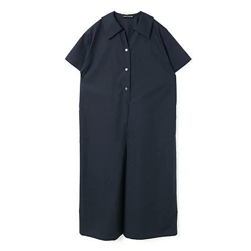 【ミズイロ インド/mizuiro ind】のワイドカラーカバーオール インテリア・キッズ・メンズ・レディースファッション・服の通販 founy(ファニー) 　ファッション　Fashion　レディースファッション　WOMEN　タイプライター　Typewriter　フロント　Front　ネイビー|ID: prp329100004523676 ipo3291000000031999443