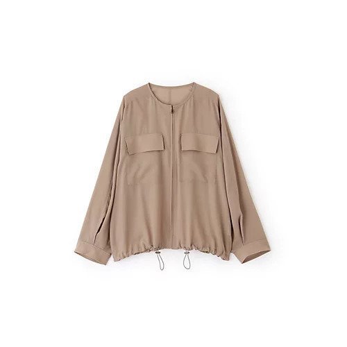 【ヒューマンウーマン/HUMAN WOMAN】のキュプラコットンジップアップブルゾン 人気、トレンドファッション・服の通販 founy(ファニー) 　ファッション　Fashion　レディースファッション　WOMEN　アウター　Coat Outerwear　ブルゾン　Blouson/Jackets　おすすめ　Recommend　カットソー　Cut And Sew　シアー　Sheer　スタンダード　Standard　ドローコード　Draw Cord　バランス　Balance　パターン　Pattern　フロント　Front　ブルゾン　Blouson　ボトム　Bottom　ポケット　Pocket　other-2|ID: prp329100004523685 ipo3291000000031999499