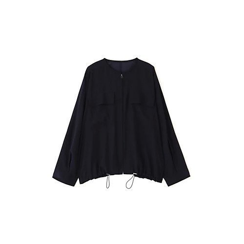 【ヒューマンウーマン/HUMAN WOMAN】のキュプラコットンジップアップブルゾン 人気、トレンドファッション・服の通販 founy(ファニー) 　ファッション　Fashion　レディースファッション　WOMEN　アウター　Coat Outerwear　ブルゾン　Blouson/Jackets　おすすめ　Recommend　カットソー　Cut And Sew　シアー　Sheer　スタンダード　Standard　ドローコード　Draw Cord　バランス　Balance　パターン　Pattern　フロント　Front　ブルゾン　Blouson　ボトム　Bottom　ポケット　Pocket　other-3|ID: prp329100004523685 ipo3291000000031999501