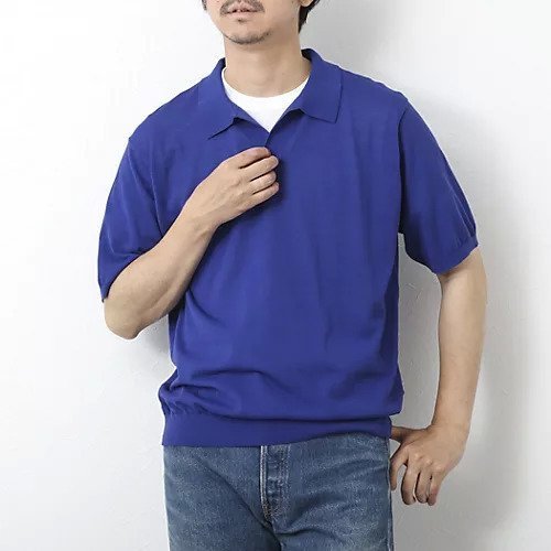 【ノーリーズ グッドマン/NOLLEY'S goodman / MEN】の《PIMA COTTON》成型半袖 NSNスキッパーニット 25SS インテリア・キッズ・メンズ・レディースファッション・服の通販 founy(ファニー) 　ファッション　Fashion　メンズファッション　MEN　インナー　Inner　ショーツ　Shorts　ジャケット　Jacket　スキッパー　Skipper　なめらか　Smooth　ブルゾン　Blouson　ポロシャツ　Polo Shirt　半袖　Short Sleeve　リゾート　Resort　おすすめ　Recommend　エレガント 上品　Elegant　ビジネス 仕事 通勤　Business　2025年　2025　2025春夏・S/S　Ss,Spring/Summer,2025　ロイヤルブルー|ID: prp329100004523693 ipo3291000000031999551