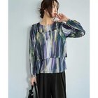 【スタイルデリ/STYLE DELI】の重ね着キャミセット水彩ストライプ柄ブラウス パープルミックス|ID: prp329100004523903 ipo3291000000036316795