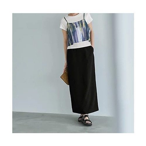 【スタイルデリ/STYLE DELI】の伸縮するマキシ丈ナロースカート 人気、トレンドファッション・服の通販 founy(ファニー) 　ファッション　Fashion　レディースファッション　WOMEN　スカート　Skirt　春　Spring　秋　Autumn/Fall　くるぶし　Ankle　シフォン　Chiffon　シンプル　Simple　ジャケット　Jacket　スタイリッシュ　Stylish　スニーカー　Sneakers　スマート　Smart　スリット　Slit　スーツ　Suit　タイツ　Tights　フィット　Fit　フォルム　Form　ペチコート　Petticoat　ペンシル　Pencil　ポケット　Pocket　防寒　Cold Protection　マキシ　Maxi　ループ　Loop　夏　Summer　エレガント 上品　Elegant　other-2|ID: prp329100004523905 ipo3291000000032001056