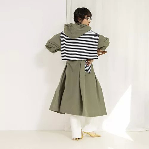 【ノーリーズ/NOLLEY'S】の【撥水加工】フーテッドコート 人気、トレンドファッション・服の通販 founy(ファニー) 　ファッション　Fashion　レディースファッション　WOMEN　アウター　Coat Outerwear　コート　Coats　2025年　2025　2025春夏・S/S　Ss,Spring/Summer,2025　ギャザー　Gather　スタンド　Stand　フォルム　Form　春　Spring　秋　Autumn/Fall　other-3|ID: prp329100004526690 ipo3291000000032012978