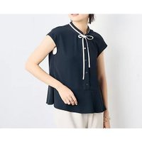 【ノーリーズソフィー/NOLLEY'S sophi】のペプラムリボンフレンチスリーブブラウス 人気、トレンドファッション・服の通販 founy(ファニー) ファッション Fashion レディースファッション WOMEN トップス・カットソー Tops/Tshirt シャツ/ブラウス Shirts/Blouses 2025年 2025 2025春夏・S/S Ss,Spring/Summer,2025 おすすめ Recommend シンプル Simple スキッパー Skipper タイトスカート Tight Skirt バランス Balance リボン Ribbon エレガント 上品 Elegant ビジネス 仕事 通勤 Business |ID:prp329100004529470