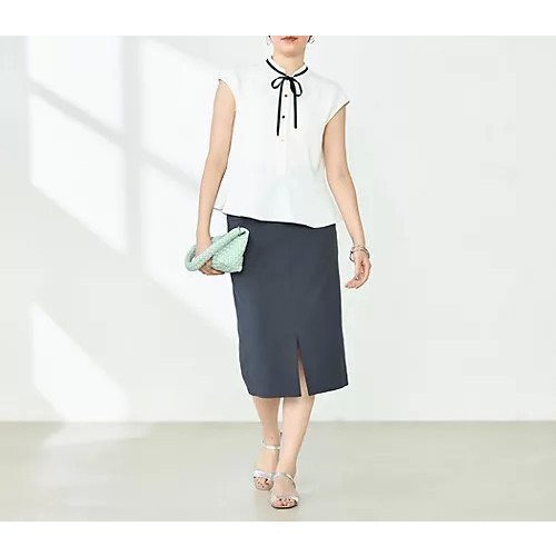 【ノーリーズソフィー/NOLLEY'S sophi】のペプラムリボンフレンチスリーブブラウス 人気、トレンドファッション・服の通販 founy(ファニー) 　ファッション　Fashion　レディースファッション　WOMEN　トップス・カットソー　Tops/Tshirt　シャツ/ブラウス　Shirts/Blouses　2025年　2025　2025春夏・S/S　Ss,Spring/Summer,2025　おすすめ　Recommend　シンプル　Simple　スキッパー　Skipper　タイトスカート　Tight Skirt　バランス　Balance　リボン　Ribbon　エレガント 上品　Elegant　ビジネス 仕事 通勤　Business　other-2|ID: prp329100004529470 ipo3291000000032025118