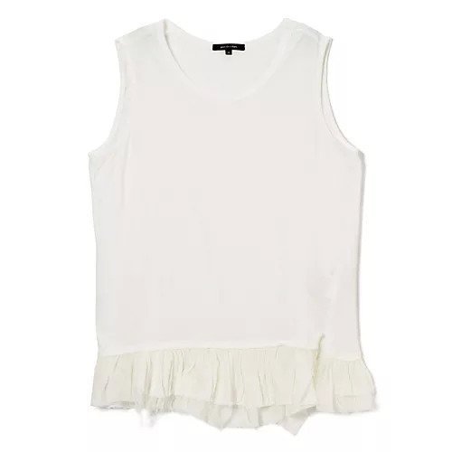【パドカレ/pas de calais】の25SS マテリアルミックスタンクトップ インテリア・キッズ・メンズ・レディースファッション・服の通販 founy(ファニー) 　ファッション　Fashion　レディースファッション　Fashion for Women　2025年　2025　2025春夏・S/S　Spring/Summer 2025 SS25　カットオフ　Cut-Off Design　シルク　Silk, 100% Silk　タンク　Tank Top, Sleeveless Top　フリル　Frill, Ruffle　ミックス　Mix, Mixed Style　人気　Popular, Best Seller　定番　Standard, Basic Item　洗える　Machine Washable　サラシ|ID: prp329100004532391 ipo3291000000032037664