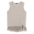 【パドカレ/pas de calais】の25SS マテリアルミックスタンクトップ Lグレー|ID: prp329100004532391 ipo3291000000032037667