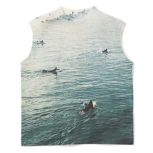 【ジェーンスミス/JANE SMITH】のTIM BARBER Surfers N/S T-SHIRT インテリア・キッズ・メンズ・レディースファッション・服の通販 founy(ファニー) 　ファッション　Fashion　レディースファッション　WOMEN　トップス・カットソー　Tops/Tshirt　シャツ/ブラウス　Shirts/Blouses　ロング / Tシャツ　T-Shirts　コラボ　Collaboration　ノースリーブ　No Sleeve　プリント　Print　洗える　Washable　WHITE|ID: prp329100004532394 ipo3291000000032037676