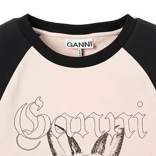 【ガニー/GANNI】のBasic Jersey Bunny Raglan T-shirt 人気、トレンドファッション・服の通販 founy(ファニー) 　ファッション　Fashion　レディースファッション　WOMEN　トップス・カットソー　Tops/Tshirt　シャツ/ブラウス　Shirts/Blouses　ロング / Tシャツ　T-Shirts　2025年　2025　2025春夏・S/S　Ss,Spring/Summer,2025　おすすめ　Recommend　イラスト　Illustration　ガーリー　Girly　フレンチ　French　プリント　Print　洗える　Washable　other-3|ID: prp329100004532395 ipo3291000000032037684