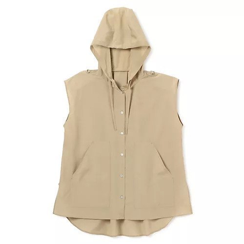 【プレインピープル/PLAIN PEOPLE】のECOブライトローン撥水フーディブラウス インテリア・キッズ・メンズ・レディースファッション・服の通販 founy(ファニー) 　ファッション　Fashion　レディースファッション　WOMEN　トップス・カットソー　Tops/Tshirt　シャツ/ブラウス　Shirts/Blouses　おすすめ　Recommend　スリーブ　Sleeve　セットアップ　Set Up　ノースリーブ　No Sleeve　バランス　Balance　フレンチ　French　夏　Summer　旅行　Travel　洗える　Washable　羽織　Haori　ベージュ|ID: prp329100004532410 ipo3291000000032037779