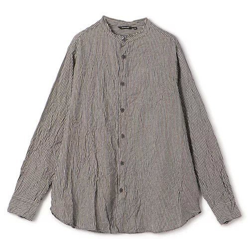 【パドカレ/pas de calais】の25SS綿麻ストライプBL インテリア・キッズ・メンズ・レディースファッション・服の通販 founy(ファニー) https://founy.com/ ファッション Fashion レディースファッション Fashion for Women 2025年 2025 2025春夏・S/S Spring/Summer 2025 SS25 スタンド Stand Collar, Upright Stand ストライプ Stripe, Striped Pattern フェミニン Feminine, Girly ロング Long, Long-Length 春 Spring 洗える Machine Washable 秋 Autumn |ID: prp329100004532417 ipo3291000000032037818