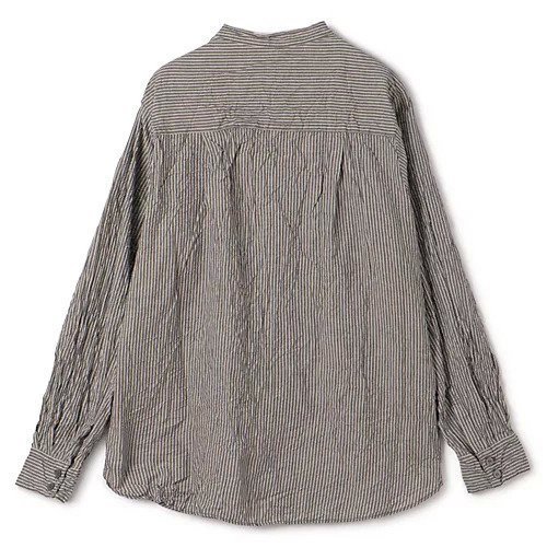 【パドカレ/pas de calais】の25SS綿麻ストライプBL 人気、トレンドファッション・服の通販 founy(ファニー) 　ファッション　Fashion　レディースファッション　Fashion for Women　2025年　2025　2025春夏・S/S　Spring/Summer 2025 SS25　スタンド　Stand Collar, Upright Stand　ストライプ　Stripe, Striped Pattern　フェミニン　Feminine, Girly　ロング　Long, Long-Length　春　Spring　洗える　Machine Washable　秋　Autumn　other-2|ID: prp329100004532417 ipo3291000000032037825