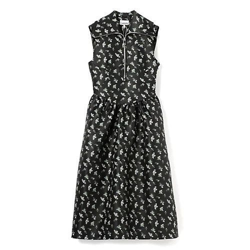 【ガニー/GANNI】のFloral Jacquard Midi Dress インテリア・キッズ・メンズ・レディースファッション・服の通販 founy(ファニー) https://founy.com/ ファッション Fashion レディースファッション WOMEN ワンピース Dress ドレス Party Dresses 2025年 2025 2025春夏・S/S Ss,Spring/Summer,2025 ジャカード Jacquard フレア Flare 洗える Washable |ID: prp329100004532452 ipo3291000000032038024