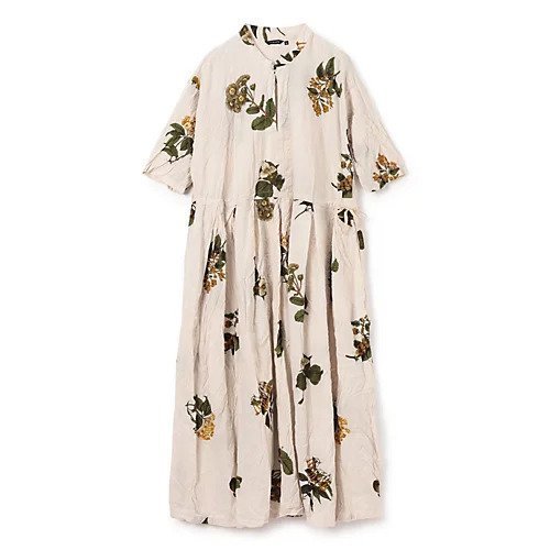 【パドカレ/pas de calais】の25SS 夏の植物プリント OP インテリア・キッズ・メンズ・レディースファッション・服の通販 founy(ファニー) 　ファッション　Fashion　レディースファッション　WOMEN　ワンピース　Dress　2025年　2025　2025春夏・S/S　Ss,Spring/Summer,2025　クラシカル　Classical　フェミニン　Feminine　プリント　Print　ボタニカル　Botanical　夏　Summer　洗える　Washable　アイボリー|ID: prp329100004532455 ipo3291000000032038037