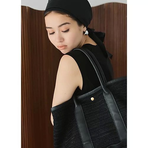 【シータパランティカ/sita parantica】の【HPS別注】ラフィア風バッグ 人気、トレンドファッション・服の通販 founy(ファニー) 　ファッション　Fashion　レディースファッション　Fashion for Women　バッグ　Bags　オケージョン　Occasion Wear　春　Spring　秋　Autumn　コンパクト　Compact, Small Size　デニム　Denim, Jeans Material　パイピング　Piping, Trim Design　ポケット　Pocket, Pocket Detail　別注　Limited Edition, Custom Order　日傘　Parasol, UV Umbrella　ラフィア　Raffia, Natural Straw　リアル　Real, Realistic　リップ　Lip, Lip Motif　リュクス　Luxury, Elegant, High-End, Chic　夏　Summer　エレガント 上品　Elegant　ビジネス 仕事 通勤　Business / Work / Commuting　other-2|ID: prp329100004532459 ipo3291000000033156587