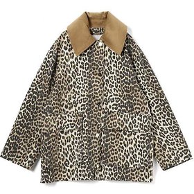 【ガニー/GANNI】 Printed Canvas Midi Jacket人気、トレンドファッション・服の通販 founy(ファニー) ファッション Fashion レディースファッション WOMEN アウター Coat Outerwear ジャケット Jackets 2025年 2025 2025春夏・S/S Ss,Spring/Summer,2025 キャンバス Canvas コーデュロイ Corduroy ジップアップ Zip Up ジャケット Jacket スクエア Square フラップ Flap ポケット Pocket レオパード Leopard ロング Long |ID:prp329100004532461