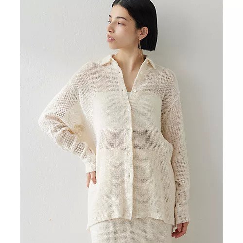【ウィムガゼット/Whim Gazette】のメッシュカラミシャツ 人気、トレンドファッション・服の通販 founy(ファニー) 　ファッション　Fashion　レディースファッション　WOMEN　トップス・カットソー　Tops/Tshirt　シャツ/ブラウス　Shirts/Blouses　2025年　2025　2025春夏・S/S　Ss,Spring/Summer,2025　おすすめ　Recommend　インナー　Inner　セットアップ　Set Up　メッシュ　Mesh　レース　Race　夏　Summer　春　Spring　S/S・春夏　Ss・Spring/Summer　other-2|ID: prp329100004535046 ipo3291000000032049075