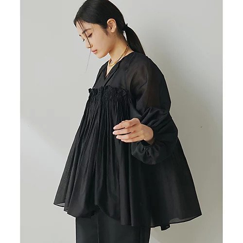 【ウィムガゼット/Whim Gazette】のシルクローンギャザーブラウス 人気、トレンドファッション・服の通販 founy(ファニー) 　ファッション　Fashion　レディースファッション　Ladies' Fashion Online　トップス・カットソー　Tops/Tshirt　シャツ/ブラウス　Shirts/Blouses　2025年　2025　2025春夏・S/S　Ss,Spring/Summer,2025　ギャザー　Gather　シルク　Silk　ハンド　Hand　ランダム　Random　エレガント 上品　Elegant　other-3|ID: prp329100004535055 ipo3291000000032049131