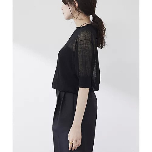 【ウィムガゼット/Whim Gazette】のシアーリネンハーフスリーブプルオーバー 人気、トレンドファッション・服の通販 founy(ファニー) 　ファッション　Fashion　レディースファッション　Fashion for Women　トップス・カットソー　Cut & Sew Tops　カジュアルプルオーバー・ニットトップス　Pullovers & Knit Tops / Casual Pullovers　アンサンブル　Ensemble Set　インナー　Innerwear　シンプル　Simple, Minimal　ジャケット　Jacket, Outerwear　スリーブ　Sleeve, Long Sleeve / Short Sleeve　ハーフ　Half, Half-Length　フィット　Fit, Slim Fit　フェミニン　Feminine, Girly　半袖　Short Sleeve, Half Sleeve　リネン　Linen, Linen Fabric　おすすめ　Recommended / Our Picks　2025年　2025　2025春夏・S/S　Spring/Summer 2025 SS25　other-3|ID: prp329100004535068 ipo3291000000032049223
