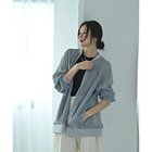 【スタイルデリ/STYLE DELI】の【BLK001】クロシェ編みすっきりジップカーデ ブルーグレー|ID: prp329100004535072 ipo3291000000032049254