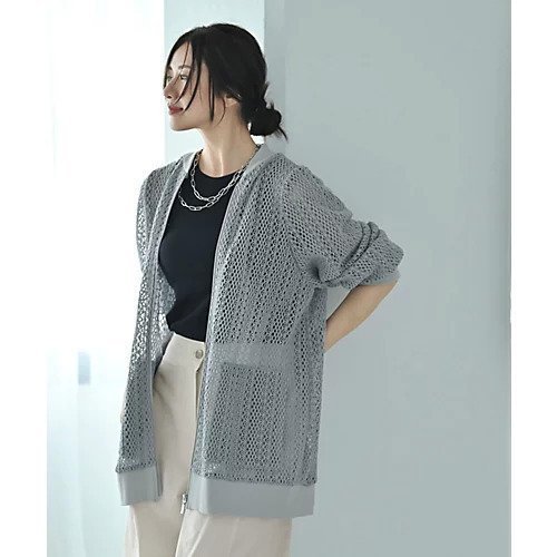 【スタイルデリ/STYLE DELI】の【BLK001】クロシェ編みすっきりジップカーデ 人気、トレンドファッション・服の通販 founy(ファニー) 　ファッション　Fashion　レディースファッション　WOMEN　クロシェ　Crochet　スリット　Slit　バランス　Balance　フォルム　Form　フロント　Front　ボックス　Box　レース　Race　冬　Winter　おすすめ　Recommend　日本製　Made In Japan　夏　Summer　旅行　Travel　other-3|ID: prp329100004535072 ipo3291000000032049256