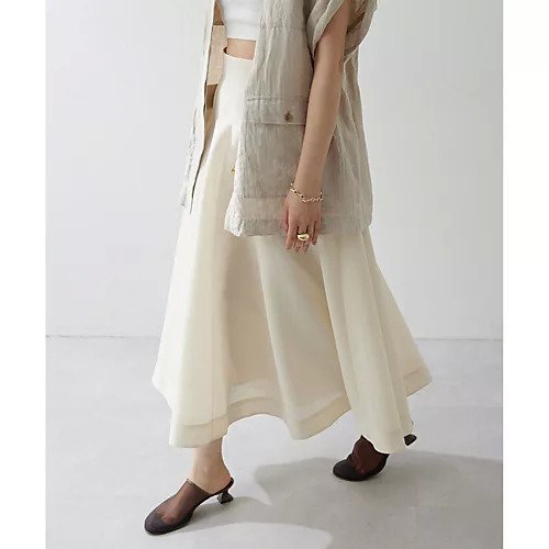 【ウィムガゼット/Whim Gazette】のシアーキリカエフレアスカート インテリア・キッズ・メンズ・レディースファッション・服の通販 founy(ファニー) 　ファッション　Fashion　レディースファッション　WOMEN　スカート　Skirt　Aライン/フレアスカート　Flared A-Line Skirts　2025年　2025　2025春夏・S/S　Ss,Spring/Summer,2025　おすすめ　Recommend　エレガント 上品　Elegant　オーガンジー　Organdy　シルク　Silk　フレア　Flare　ロング　Long　アイボリー|ID: prp329100004535074 ipo3291000000032049265