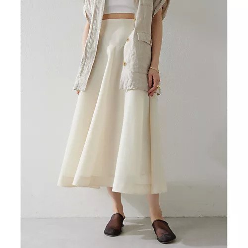 【ウィムガゼット/Whim Gazette】のシアーキリカエフレアスカート 人気、トレンドファッション・服の通販 founy(ファニー) 　ファッション　Fashion　レディースファッション　WOMEN　スカート　Skirt　Aライン/フレアスカート　Flared A-Line Skirts　2025年　2025　2025春夏・S/S　Ss,Spring/Summer,2025　おすすめ　Recommend　エレガント 上品　Elegant　オーガンジー　Organdy　シルク　Silk　フレア　Flare　ロング　Long　other-2|ID: prp329100004535074 ipo3291000000032049266