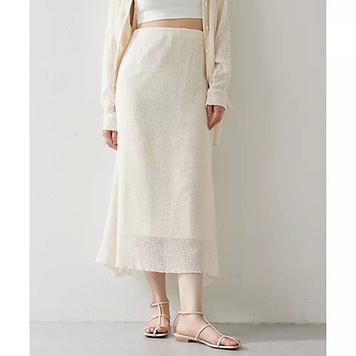 【ウィムガゼット/Whim Gazette】のメッシュカラミスカート インテリア・キッズ・メンズ・レディースファッション・服の通販 founy(ファニー) 　ファッション　Fashion　レディースファッション　WOMEN　スカート　Skirt　春　Spring　セットアップ　Set Up　フレア　Flare　マーメイド　Mermaid　メッシュ　Mesh　レース　Race　S/S・春夏　Ss・Spring/Summer　おすすめ　Recommend　夏　Summer　2025年　2025　2025春夏・S/S　Ss,Spring/Summer,2025　エクリュ|ID: prp329100004535075 ipo3291000000032049269