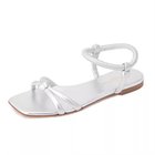 【ジャンビト ロッシ/GIANVITO ROSSI】のフラットサンダル シルバー|ID: prp329100004535108 ipo3291000000032049428