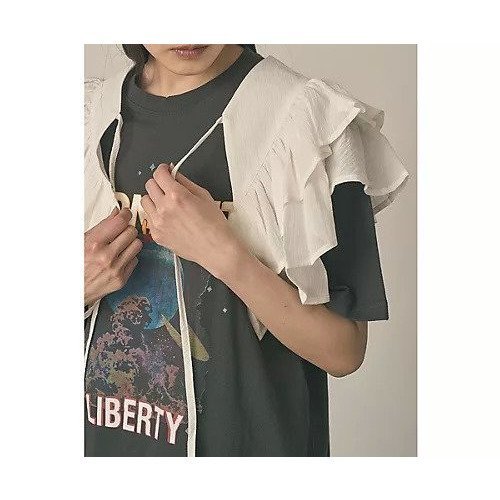 【マージュール/marjour】のDOUBLE RUFFLE COLLAR インテリア・キッズ・メンズ・レディースファッション・服の通販 founy(ファニー) https://founy.com/ ファッション Fashion レディースファッション Fashion for Women シアー Sheer, See-Through プリント Print, Printed Pattern ベーシック Basic, Essential マニッシュ Mannish, Boyish モノトーン Monotone, Black and White |ID: prp329100004535135 ipo3291000000032049546