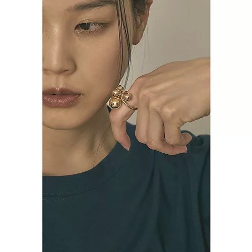 【マージュール/marjour】のBUBBLE BALL RING(FREE SIZE) インテリア・キッズ・メンズ・レディースファッション・服の通販 founy(ファニー) https://founy.com/ ファッション Fashion レディースファッション Fashion for Women シルバー Silver, Metallic Silver シンプル Simple, Minimal フォルム Silhouette, Form メタル Metal, Metal Parts |ID: prp329100004535136 ipo3291000000032049551