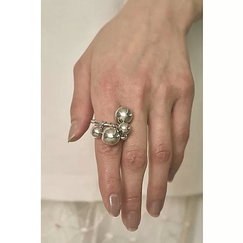 【マージュール/marjour】のBUBBLE BALL RING(FREE SIZE) インテリア・キッズ・メンズ・レディースファッション・服の通販 founy(ファニー) 　ファッション　Fashion　レディースファッション　Fashion for Women　シルバー　Silver, Metallic Silver　シンプル　Simple, Minimal　フォルム　Silhouette, Form　メタル　Metal, Metal Parts　SILVER|ID: prp329100004535136 ipo3291000000032049553