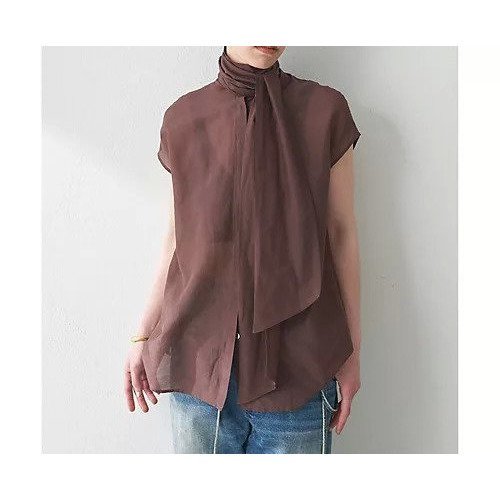 【ウィムガゼット/Whim Gazette】のシルクローンノースリーブブラウス インテリア・キッズ・メンズ・レディースファッション・服の通販 founy(ファニー) 　ファッション　Fashion　レディースファッション　WOMEN　トップス・カットソー　Tops/Tshirt　キャミソール / ノースリーブ　No Sleeves　シャツ/ブラウス　Shirts/Blouses　エレガント 上品　Elegant　シルク　Silk　シンプル　Simple　スリーブ　Sleeve　セットアップ　Set Up　フレンチ　French　ボトム　Bottom　おすすめ　Recommend　2025年　2025　2025春夏・S/S　Ss,Spring/Summer,2025　ブラウン|ID: prp329100004537202 ipo3291000000032061910