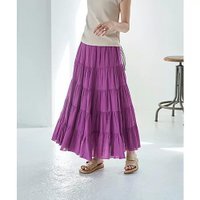 【スタイルデリ/STYLE DELI】のコットン質感楊柳ティアードスカート 人気、トレンドファッション・服の通販 founy(ファニー) ファッション Fashion レディースファッション WOMEN スカート Skirt ティアードスカート Tiered Skirts 春 Spring ギャザー Gather サマー Summer ジャケット Jacket スリット Slit タンク Tank ターコイズ Turquoise ティアード Tiered ティアードスカート Tiered Skirt 定番 Standard パターン Pattern パープル Purple フレア Flare ポケット Pocket リゾート Resort ループ Loop ロング Long 冬 Winter A/W・秋冬 Aw・Autumn/Winter・Fw・Fall-Winter S/S・春夏 Ss・Spring/Summer プチプライス・低価格 Affordable おすすめ Recommend 夏 Summer |ID:prp329100004537215