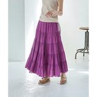 【スタイルデリ/STYLE DELI】のコットン質感楊柳ティアードスカート パープル|ID: prp329100004537215 ipo3291000000032061997