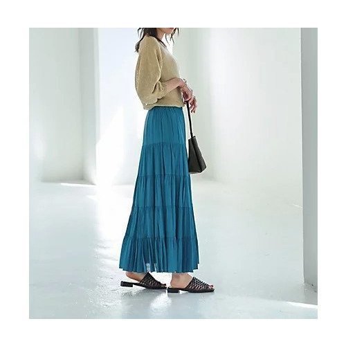 【スタイルデリ/STYLE DELI】のコットン質感楊柳ティアードスカート 人気、トレンドファッション・服の通販 founy(ファニー) 　ファッション　Fashion　レディースファッション　WOMEN　スカート　Skirt　ティアードスカート　Tiered Skirts　春　Spring　ギャザー　Gather　サマー　Summer　ジャケット　Jacket　スリット　Slit　タンク　Tank　ターコイズ　Turquoise　ティアード　Tiered　ティアードスカート　Tiered Skirt　定番　Standard　パターン　Pattern　パープル　Purple　フレア　Flare　ポケット　Pocket　リゾート　Resort　ループ　Loop　ロング　Long　冬　Winter　A/W・秋冬　Aw・Autumn/Winter・Fw・Fall-Winter　S/S・春夏　Ss・Spring/Summer　プチプライス・低価格　Affordable　おすすめ　Recommend　夏　Summer　other-3|ID: prp329100004537215 ipo3291000000032062002