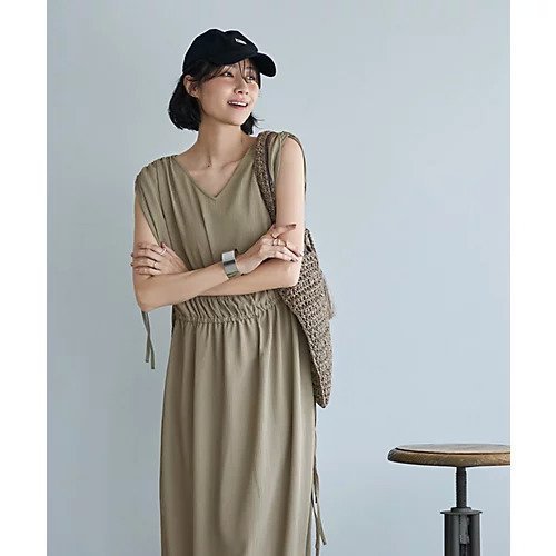 【スタイルデリ/STYLE DELI】の楊柳ドロストギャザーワンピース 人気、トレンドファッション・服の通販 founy(ファニー) 　ファッション　Fashion　レディースファッション　WOMEN　ワンピース　Dress　イエロー　Yellow　インナー　Inner　春　Spring　カーディガン　Cardigan　キャミソール　Camisole　ギャザー　Gather　シアー　Sheer　ショルダー　Shoulder　ジャケット　Jacket　スニーカー　Sneakers　スリット　Slit　デコルテ　Decolletage　ドレープ　Drape　ノースリーブ　No Sleeve　フィット　Fit　ペチコート　Petticoat　ポケット　Pocket　半袖　Short Sleeve　リゾート　Resort　ループ　Loop　S/S・春夏　Ss・Spring/Summer　夏　Summer　other-2|ID: prp329100004537229 ipo3291000000032062092