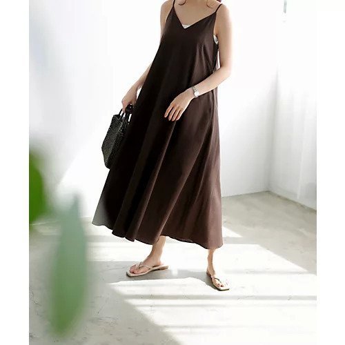【スタイルデリ/STYLE DELI】の背面リボン麻混キャミワンピース 人気、トレンドファッション・服の通販 founy(ファニー) 　ファッション　Fashion　レディースファッション　WOMEN　ワンピース　Dress　キャミワンピース　No Sleeve Dresses　くるぶし　Ankle　カーディガン　Cardigan　キャミソール　Camisole　キャミワンピース　Cami Dress　シンプル　Simple　ジャケット　Jacket　スリット　Slit　スリーブ　Sleeve　セットアップ　Set Up　タンク　Tank　ダメージ　Damage　ハーフ　Half　ブルゾン　Blouson　ポケット　Pocket　リボン　Ribbon　ロング　Long　おすすめ　Recommend　夏　Summer　other-3|ID: prp329100004537233 ipo3291000000032062119