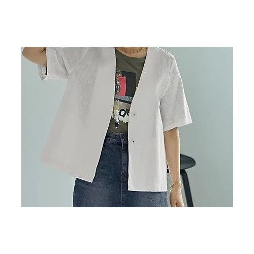 【スタイルデリ/STYLE DELI】の綿麻ノーカラー半袖ジャケット インテリア・キッズ・メンズ・レディースファッション・服の通販 founy(ファニー) https://founy.com/ ファッション Fashion レディースファッション WOMEN アウター Coat Outerwear ジャケット Jackets 春 Spring シルバー Silver シンプル Simple ジャケット Jacket スリット Slit 定番 Standard フロント Front ボックス Box ポケット Pocket 半袖 Short Sleeve S/S・春夏 Ss・Spring/Summer 夏 Summer |ID: prp329100004537239 ipo3291000000032062147