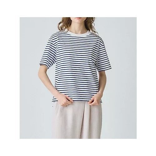 【ミディウミ/MidiUmi】のベーシックボーダーTシャツ インテリア・キッズ・メンズ・レディースファッション・服の通販 founy(ファニー) 　ファッション　Fashion　レディースファッション　WOMEN　トップス・カットソー　Tops/Tshirt　シャツ/ブラウス　Shirts/Blouses　ロング / Tシャツ　T-Shirts　コンパクト　Compact　ドロップ　Drop　バスク　Basque　ベーシック　Basic　ボーダー　Border　無地　Plain Color　ブルー|ID: prp329100004539517 ipo3291000000032075088