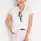 【ノーリーズ/NOLLEY'S】の衿フリルショートスリーブシャツ ホワイト|ID: prp329100004539518 ipo3291000000032075099