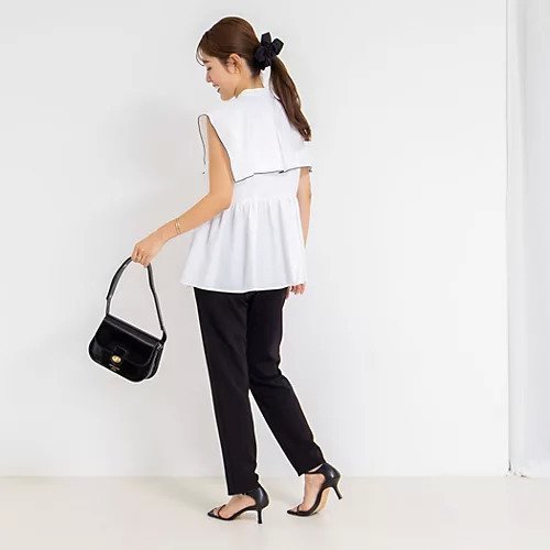【ノーリーズ/NOLLEY'S】のビッグカラーノースリーブブラウス 人気、トレンドファッション・服の通販 founy(ファニー) 　ファッション　Fashion　レディースファッション　WOMEN　トップス・カットソー　Tops/Tshirt　キャミソール / ノースリーブ　No Sleeves　シャツ/ブラウス　Shirts/Blouses　2025年　2025　2025春夏・S/S　Ss,Spring/Summer,2025　ノースリーブ　No Sleeve　ビッグ　Big　ボトム　Bottom　other-3|ID: prp329100004539519 ipo3291000000032100798