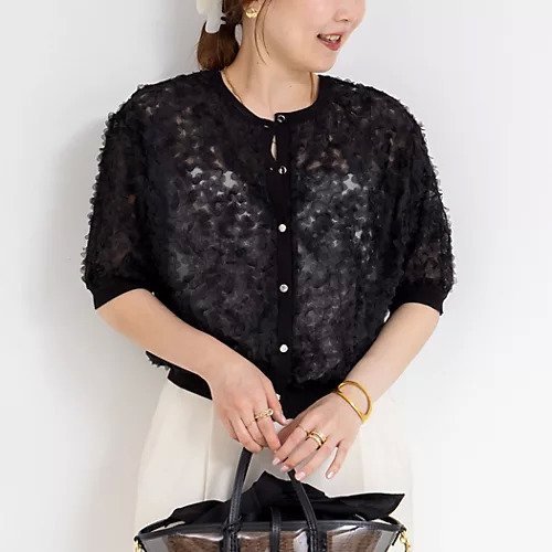 【ノーリーズ/NOLLEY'S】の《手洗い可能》シフォン刺繍生地クルーネックカーディガン インテリア・キッズ・メンズ・レディースファッション・服の通販 founy(ファニー) https://founy.com/ ファッション Fashion レディースファッション WOMEN トップス・カットソー Tops/Tshirt カーディガン Cardigans 2025年 2025 2025春夏・S/S Ss,Spring/Summer,2025 インナー Inner シフォン Chiffon フェミニン Feminine モチーフ Motif エレガント 上品 Elegant ビジネス 仕事 通勤 Business 夏 Summer |ID: prp329100004541257 ipo3291000000032085603