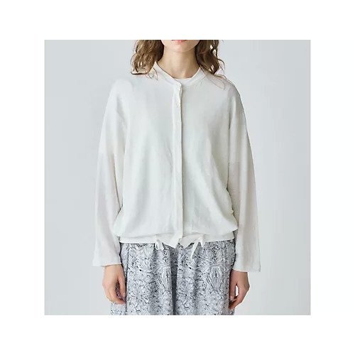 【ミディウミ/MidiUmi】のリネン巾着カーディガン インテリア・キッズ・メンズ・レディースファッション・服の通販 founy(ファニー) 　ファッション　Fashion　レディースファッション　Fashion for Women　トップス・カットソー　Cut & Sew Tops　カーディガン・羽織り　Layered Style Cardigans　カーディガン　Cardigan, Knitwear　リネン　Linen, Linen Fabric　夏　Summer　巾着　Drawstring Bag, Kinchaku　オフホワイト|ID: prp329100004541261 ipo3291000000032174381