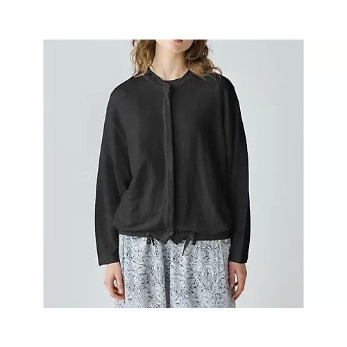 【ミディウミ/MidiUmi】のリネン巾着カーディガン インテリア・キッズ・メンズ・レディースファッション・服の通販 founy(ファニー) 　ファッション　Fashion　レディースファッション　Fashion for Women　トップス・カットソー　Cut & Sew Tops　カーディガン・羽織り　Layered Style Cardigans　カーディガン　Cardigan, Knitwear　リネン　Linen, Linen Fabric　夏　Summer　巾着　Drawstring Bag, Kinchaku　ブラック|ID: prp329100004541261 ipo3291000000032174384