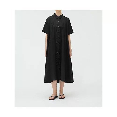 【ミズイロ インド/mizuiro ind】のハーフスリーブフレアシャツワンピース 人気、トレンドファッション・服の通販 founy(ファニー) 　ファッション　Fashion　レディースファッション　WOMEN　ワンピース　Dress　シャツワンピース　Shirt Dresses　フレア　Flare　ボトム　Bottom　レギュラー　Regular　エレガント 上品　Elegant　 other-1|ID: prp329100004541289 ipo3291000000032085820